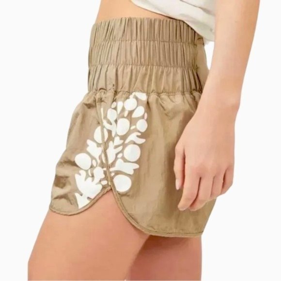 Free People Pants - Free People Movement The Way Home High Rise Shorts Size Large Mushroom Color